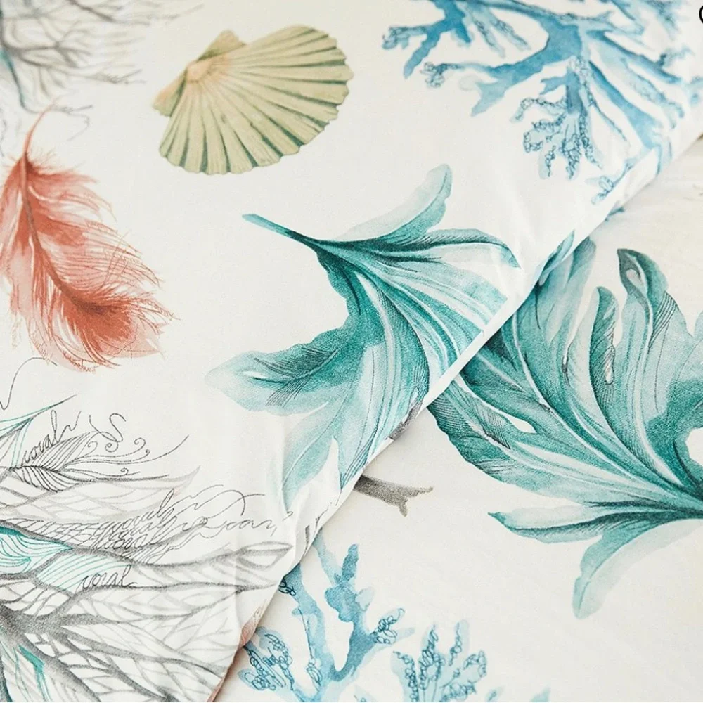 Pottery Barn Del Mar Coastal Percale Duvet Cover